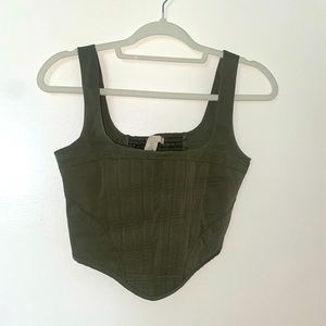 Olive Corset Top